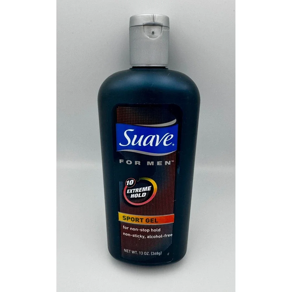 Suave For Men Sport Gel Extreme Hold 10 Alcohol Free Hair Styling Gel 13oz HTF